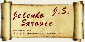 Jelenko Šarović vizit kartica